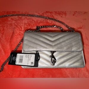 Rebecca Minkoff Metallic Silver Crossbody Bag